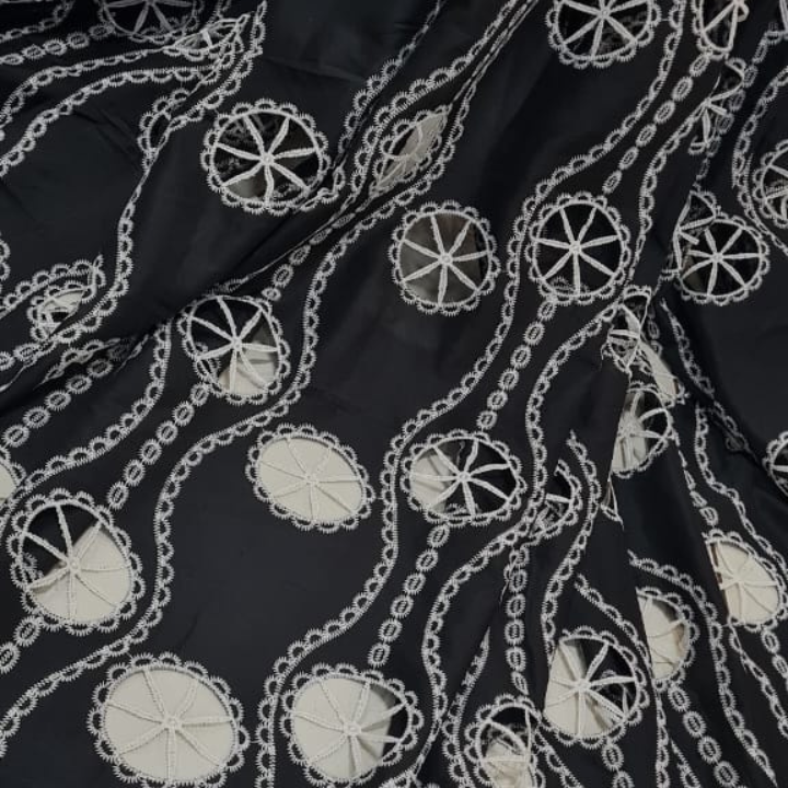 Shaded Crepe Cutwork Fabric