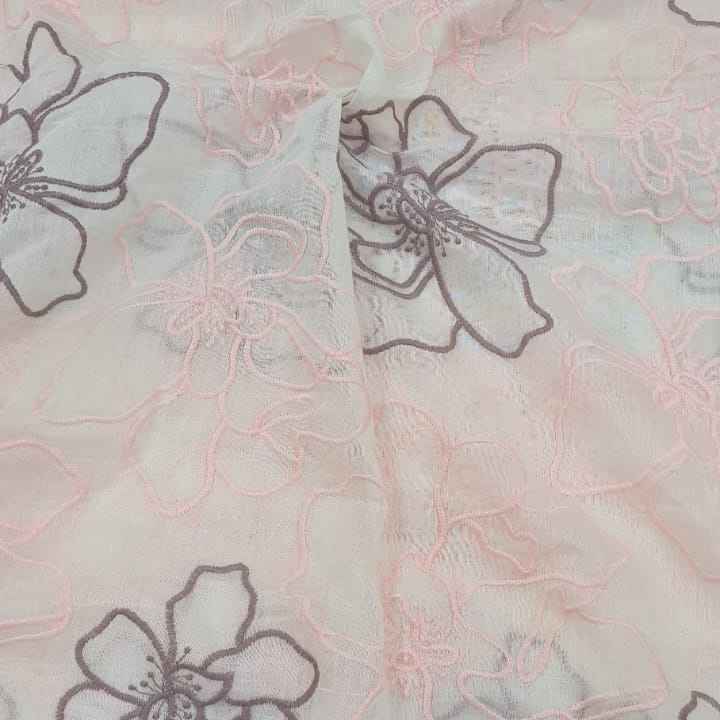 Pure Mul Cotton Embroidery Fabric – Lightweight & Breathable
