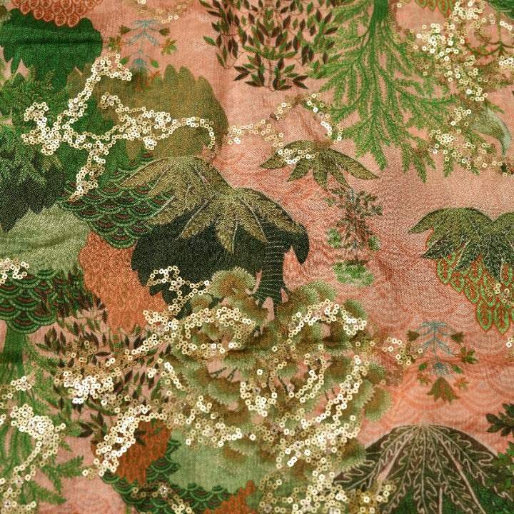 Florence Bloom – Sequin Chinon Fabric