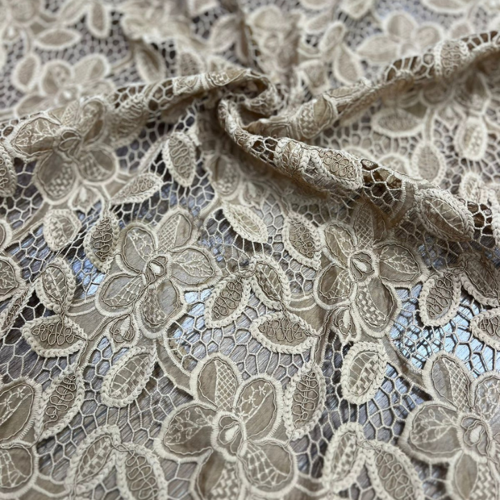 Floral Croatia Organza Fabrics Big Width