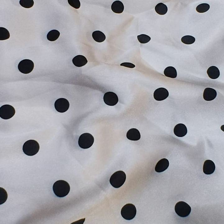 Polka Dot Print Satin Fabric Big Width