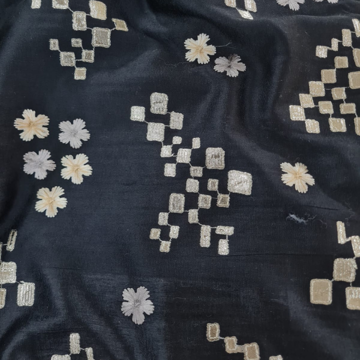 Premium Baby Georgette Fabric with Intricate Gotta Patti & Floral Embroidery