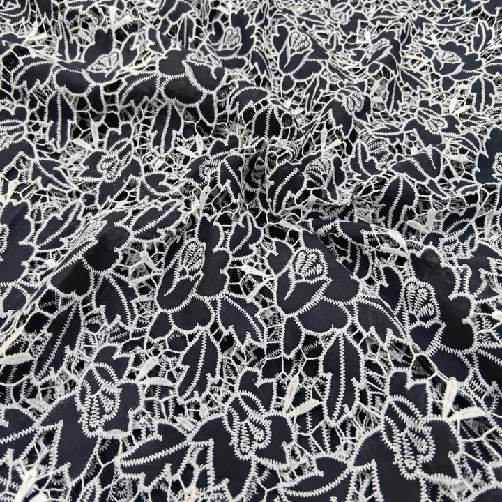 Floral Cutwork Cotton Fabric Big Width