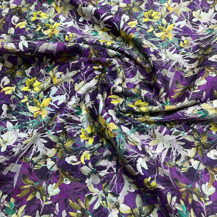 High Definition Cotton Satin Prints Fabric Big Width
