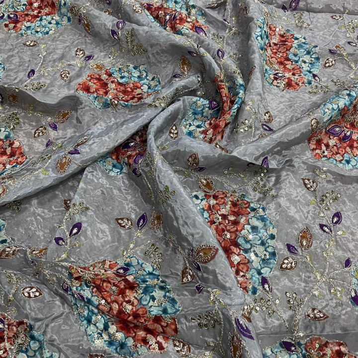 Designer Crepe Embroidery