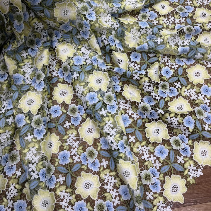 Floral Crossia Imported Cutwork 44 Inch Width