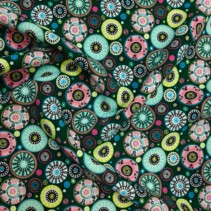 Geometric Mandala Print Banana Fabric