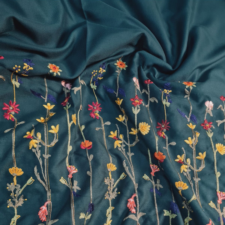 Luxury Floral Embroidery Pashmina