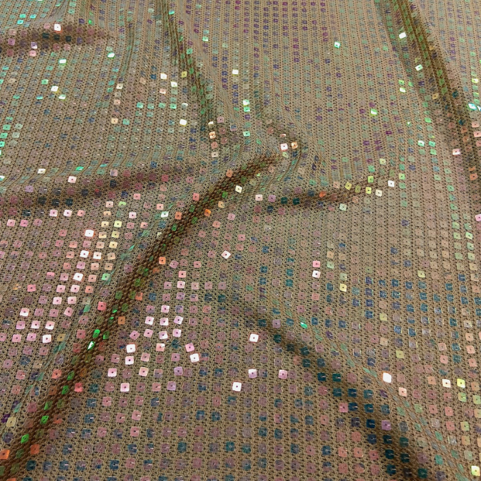 Premium Square Sequin Crochet Mesh Fabric Big Width
