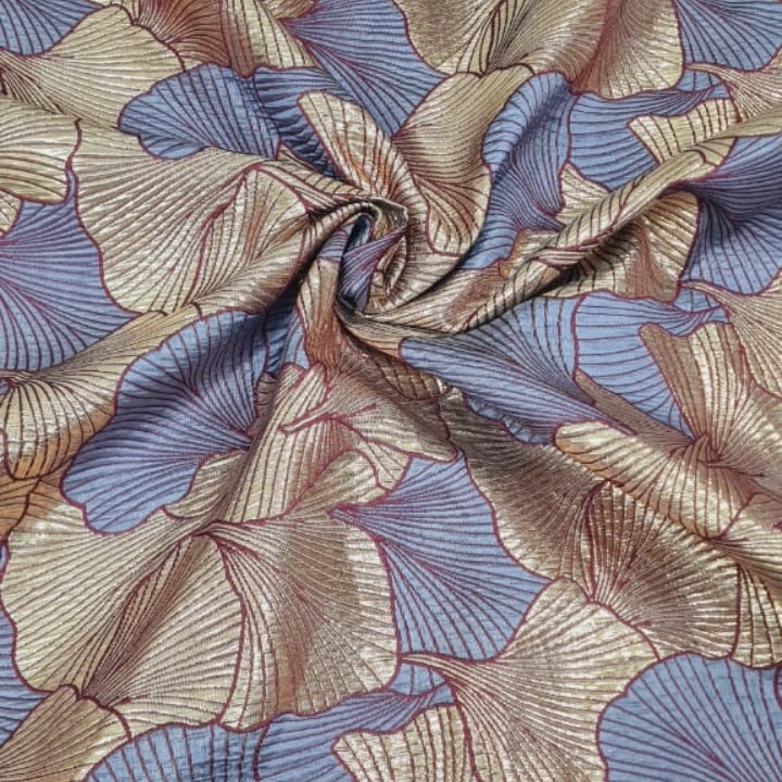 Zaria Brocade – Metallic Leaf Weave
