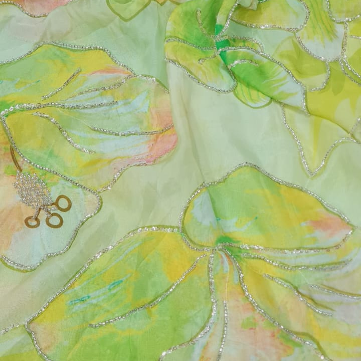 Premium Organza Embroidery Cutdana