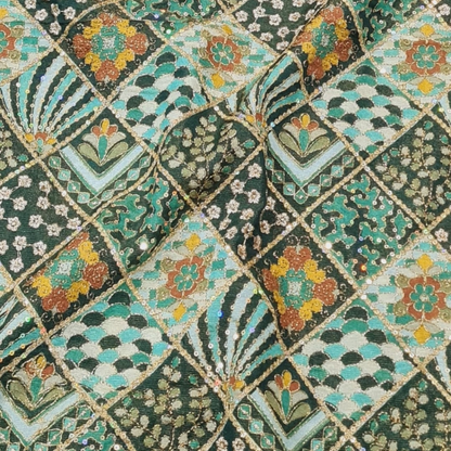 Shimmer Silk Embroidered Fabric