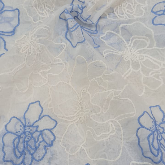 Pure Mul Cotton Embroidery Fabric – Lightweight & Breathable