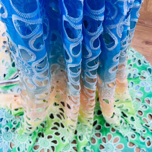 Flower-Shaped CREPE CUTWORK