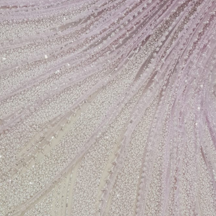 Net Pearl Embroidery Fabric