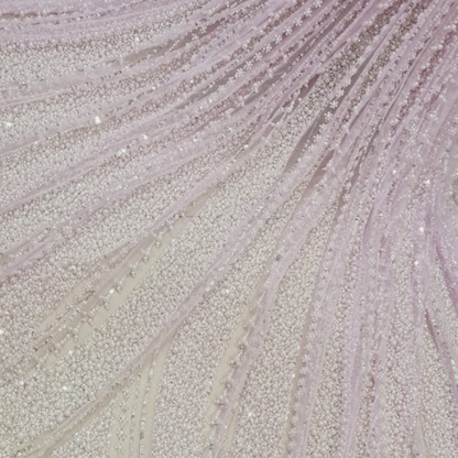 Net Pearl Embroidery Fabric
