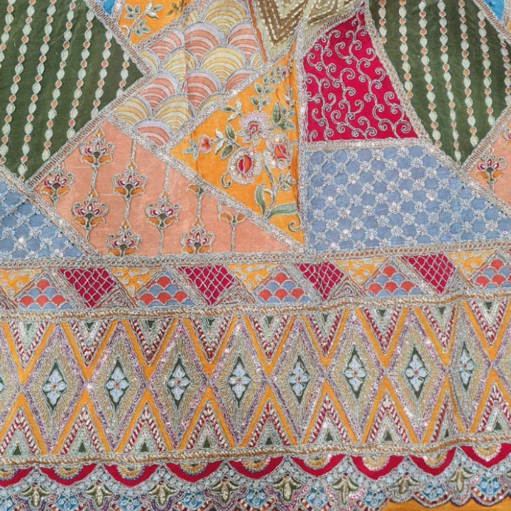 Embroidered Viscose Crepe Fabric