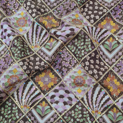 Shimmer Silk Embroidered Fabric