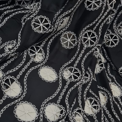 Shaded Crepe Cutwork Fabric