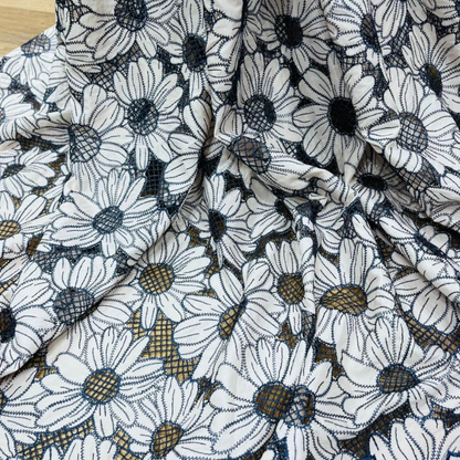 Crepe Cutwork Fabric
