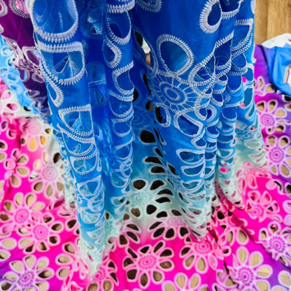 Flower-Shaped CREPE CUTWORK