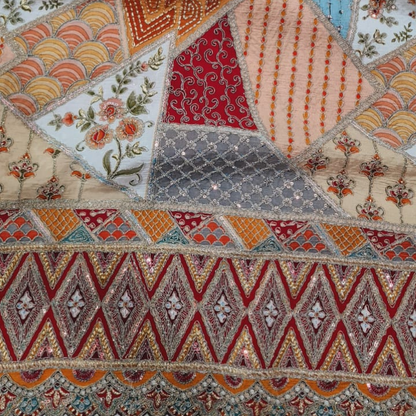 Embroidered Viscose Crepe Fabric