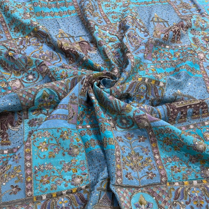 Crepe Position Embroidery