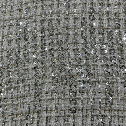 Tweed Embroidery Fabric with Sequins