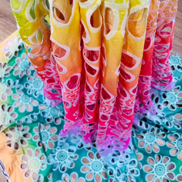 Flower-Shaped CREPE CUTWORK