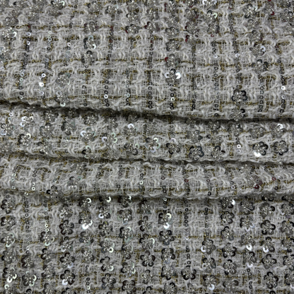 Tweed Embroidery Fabric with Sequins