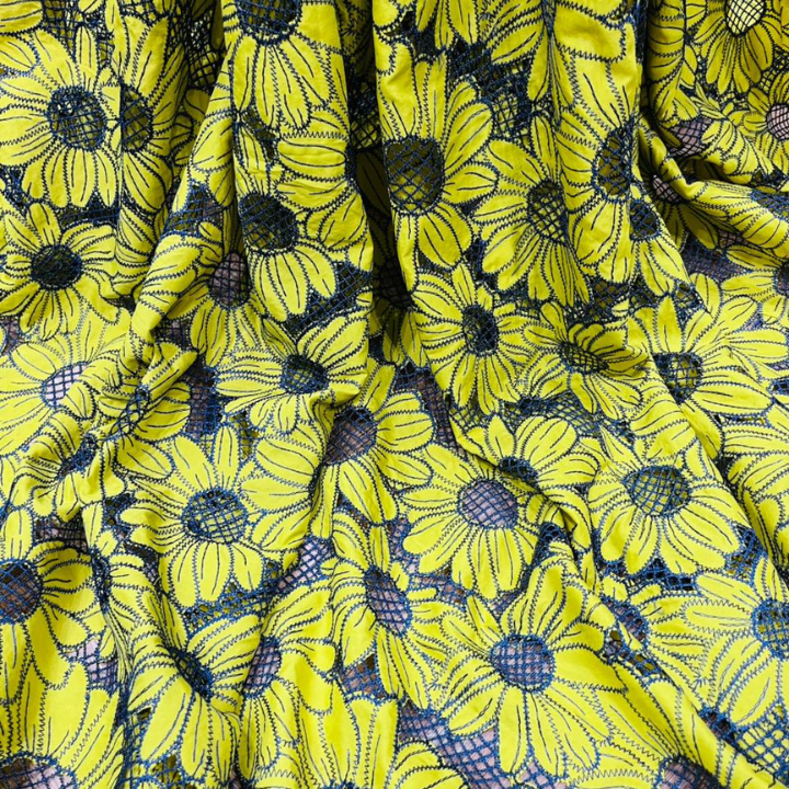 Crepe Cutwork Fabric