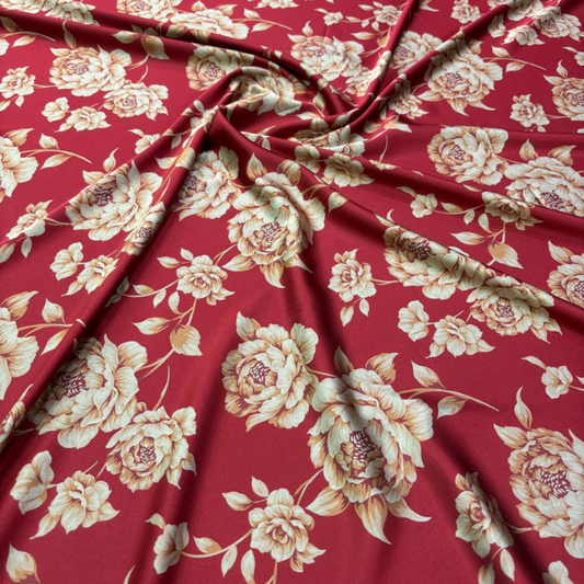 Soft Touch Printed Satin Fabric Big Width