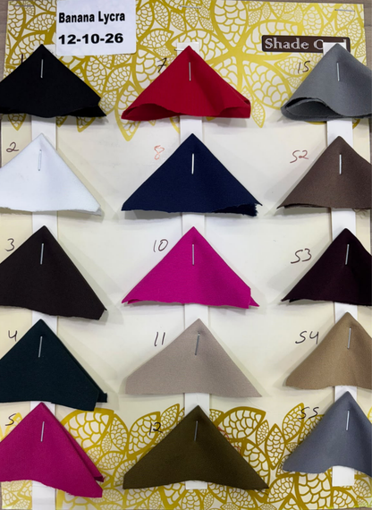 Banana Lycra Fabric Big Width