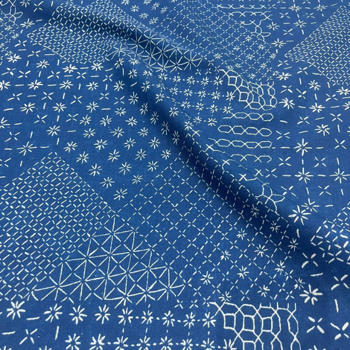 Belgium Linen Geometric Prints Big Width