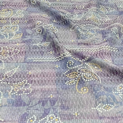 Premium Floral Print Belgium Linen Fabric Big Width