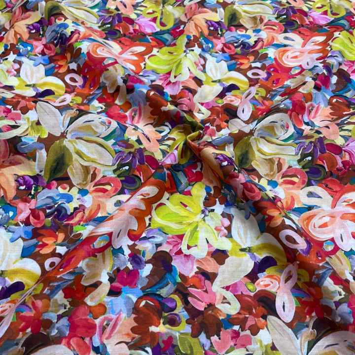 High Quality Big Width Cambric Cotton Prints Soft & Breathable Fabric