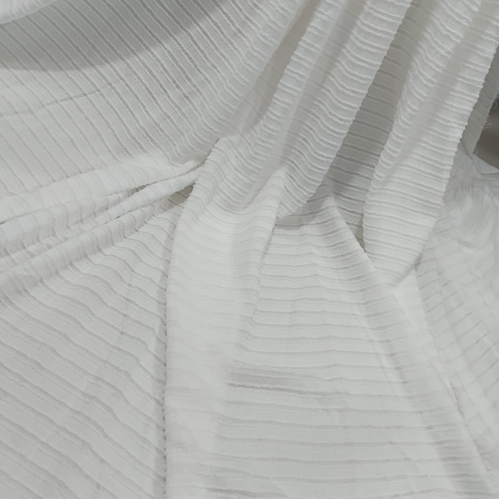 Cotton Self Striped Textured Fabric Big Width