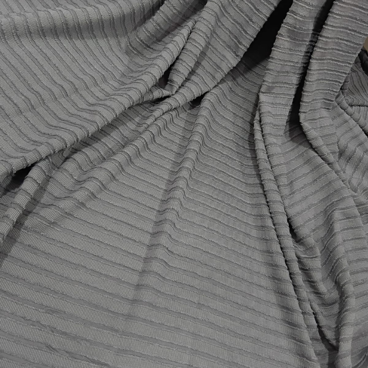 Cotton Self Striped Textured Fabric Big Width