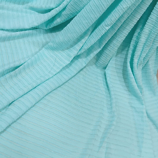 Cotton Self Striped Textured Fabric Big Width