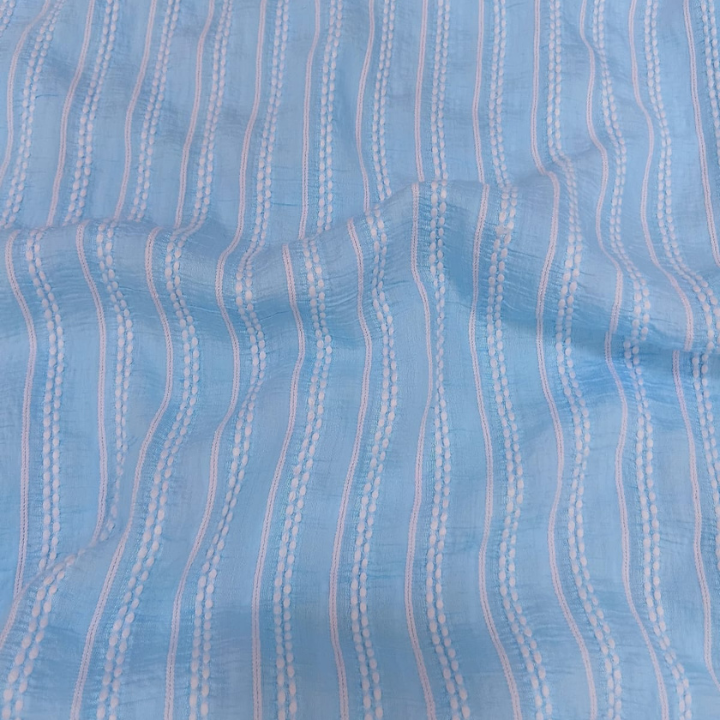 Crushed Cotton Striped Fabric Big Width Striped Pattern