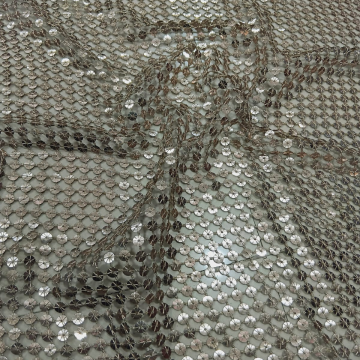 Premium Floral Cutwork Lace Fabric 36 Width Metallic Sequin Netting
