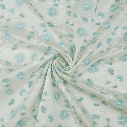 Chanderi Embroidery Fabric