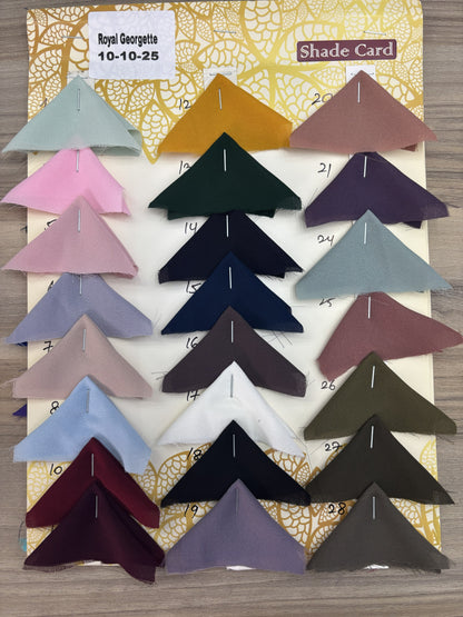 Royal Georgette Shade Card