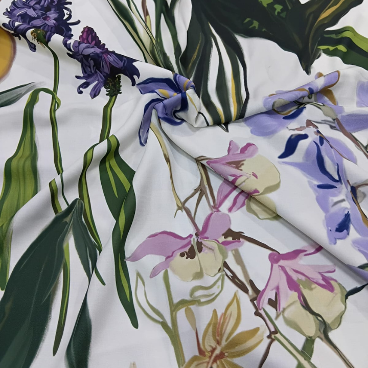 Premium Big Width Linen Print Fabric
