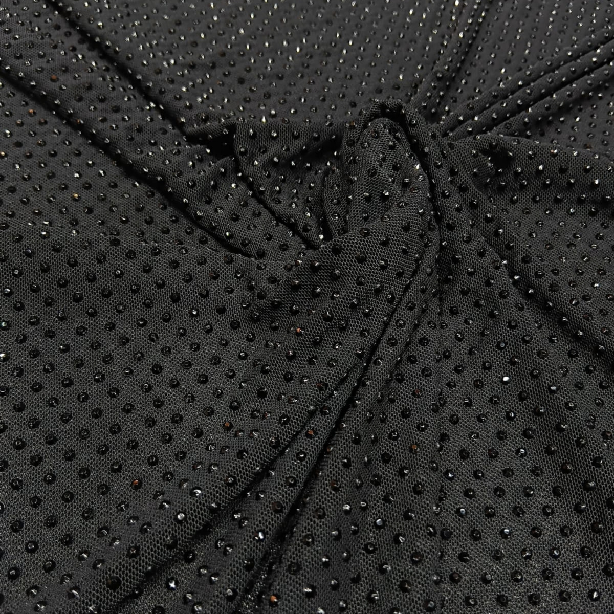 Lycra Net Stone Fabric Big Width Stretch Net with Studded Stone Pattern