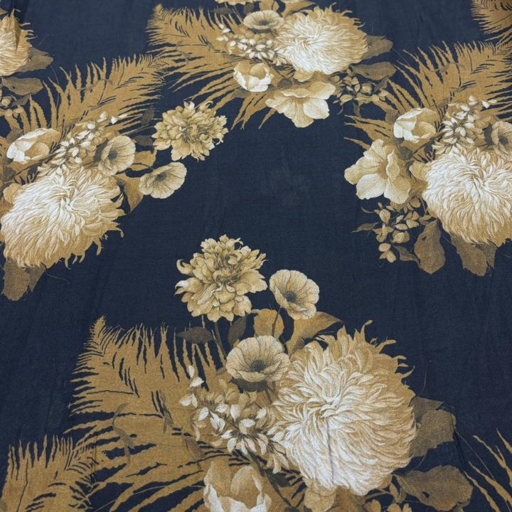 Vintage Botanical Floral Muslin Print Fabric 60 Inch Width