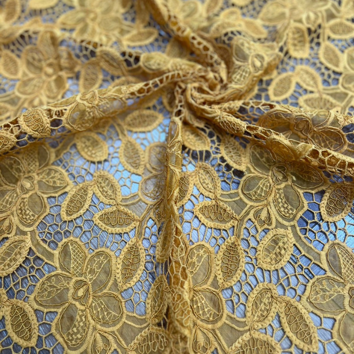 Floral Croatia Organza Fabrics Big Width