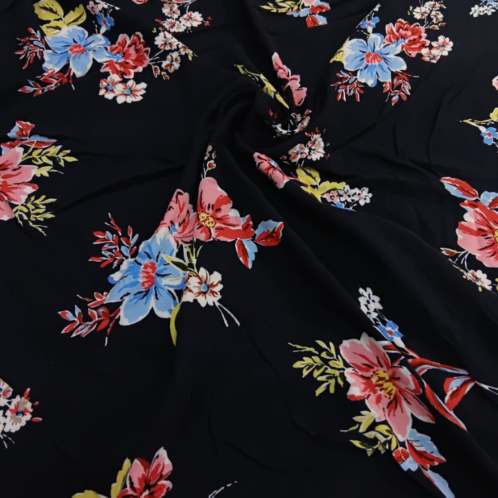 Rayon Multi Designs Floral Prints Big Width
