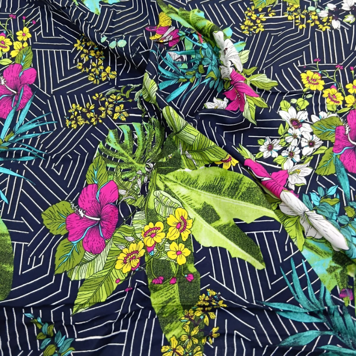 Rayon Multi Designs Floral Prints Big Width
