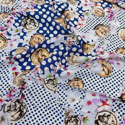 Rayon Multi Designs Floral Prints Big Width